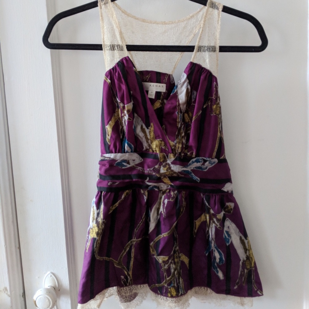 Boho Silk Purple Tank